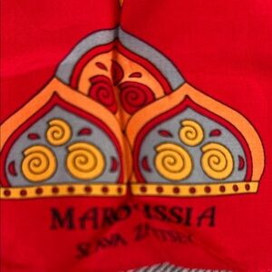 Red and Orange Scarf Silk